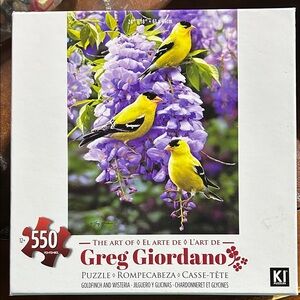 Goldfinch and Winter is puzzle by Greg Giordano 550 pcs